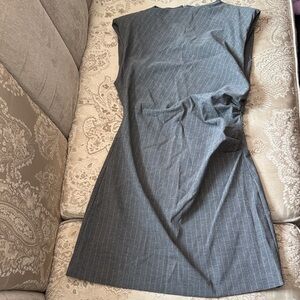 Zara Charcoal Pinstripe Mini Dress